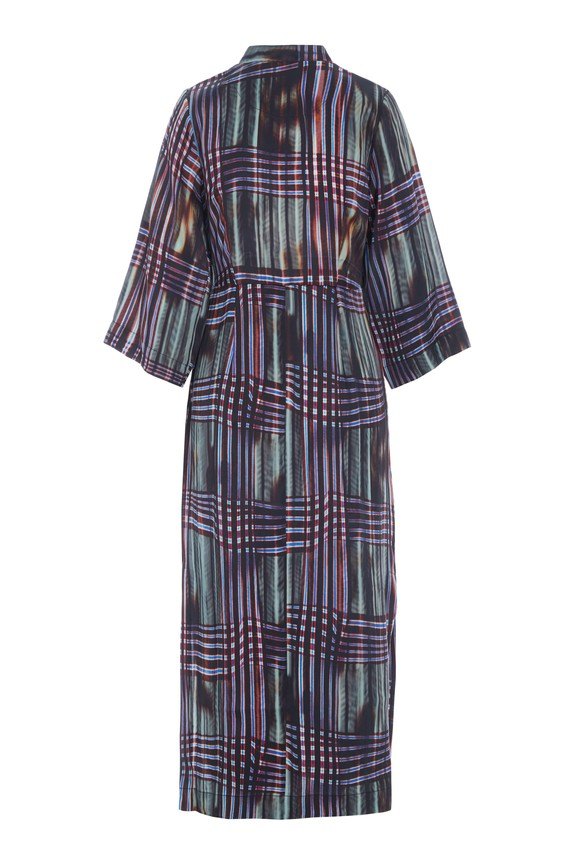 Shinobe Dress with Zip Seaside Check 15407