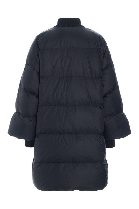Feather Down Jacket With Zipper Black 15428