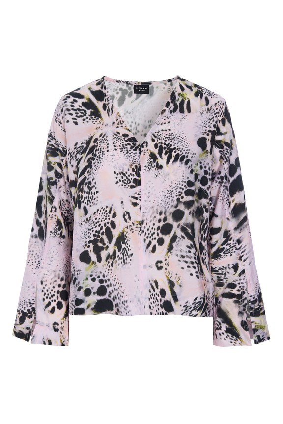 Tsuki V-neck Blouse Kaleido-Scope Orchid 15139