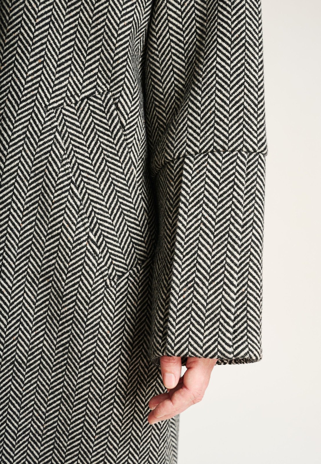 Nishin Long Coat Herringbone 15437