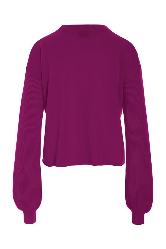 Kumo Cashmere Long-Sleeved Blouse Pink/Purple 15347