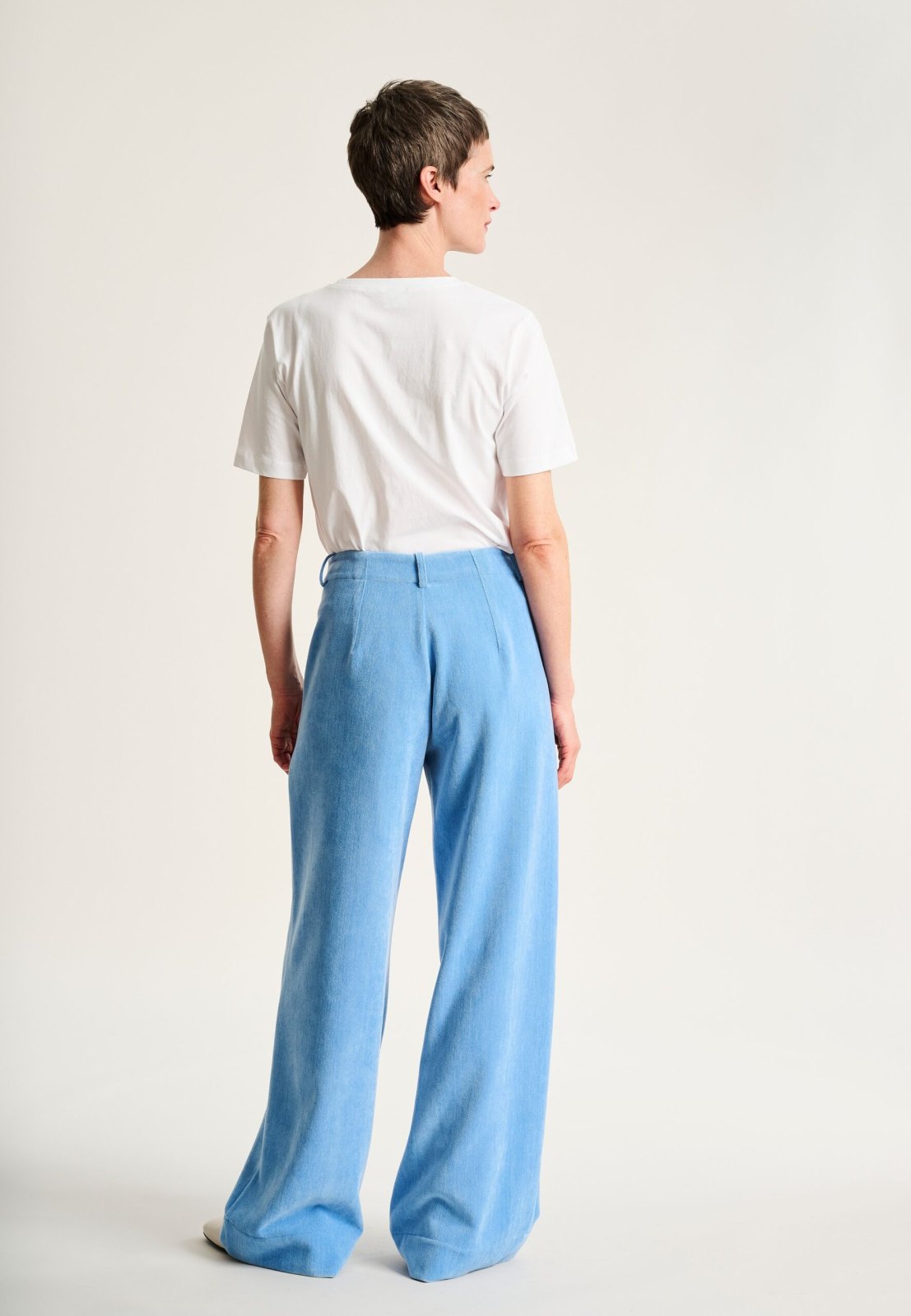 Shinji Long Straight Trousers Lake Blue 15389