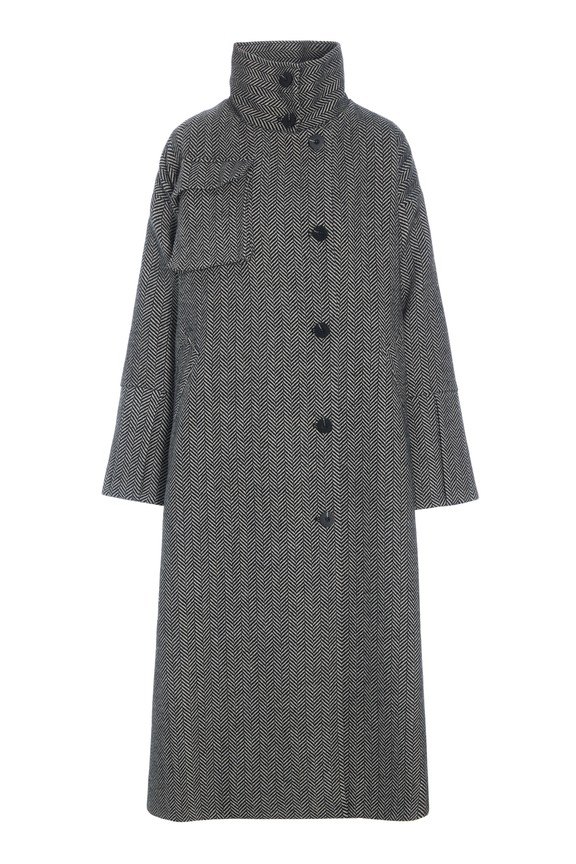 Nishin Long Coat Herringbone 15437