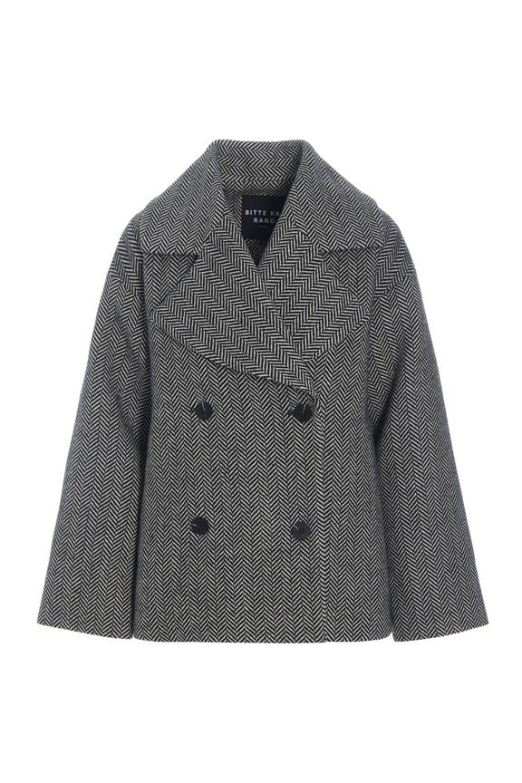 Nishin Double Breasted Jacket Herringbone 15438