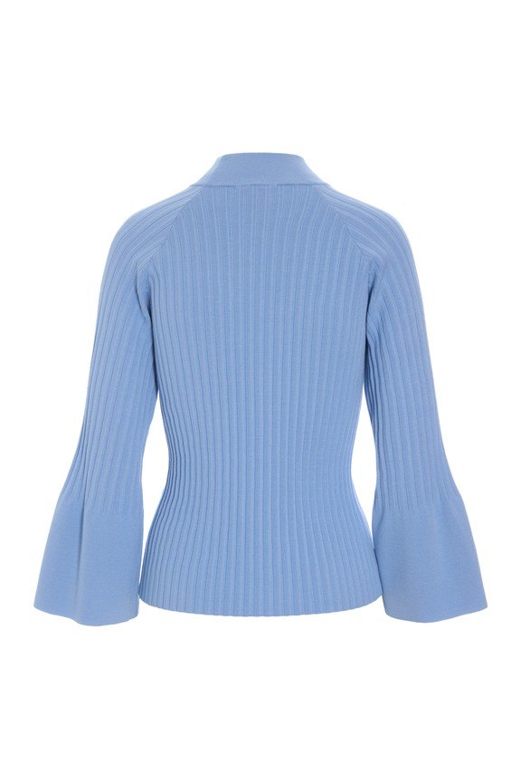 Akiko High Neck Blouse Lake Blue 15350