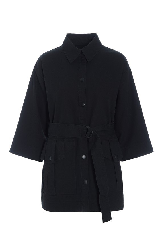 Hayato Long Jacket Black 15277