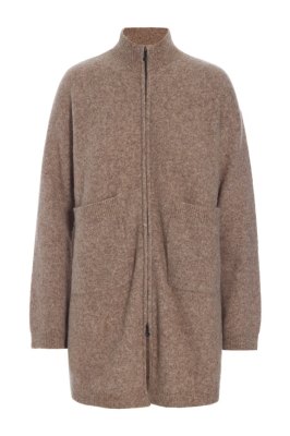 Hitsuji Cardigan With Zipper Deer Melange 15461