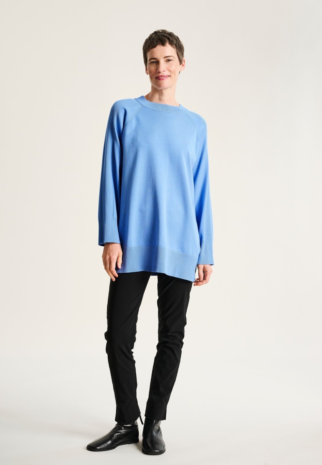 Akiko Raglan Blouse Lake Blue 15351