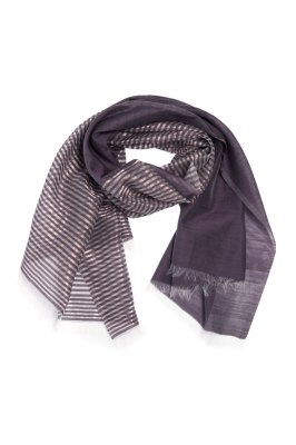 Silver Stripe Scarf Raisin/Silver Stripe 15184