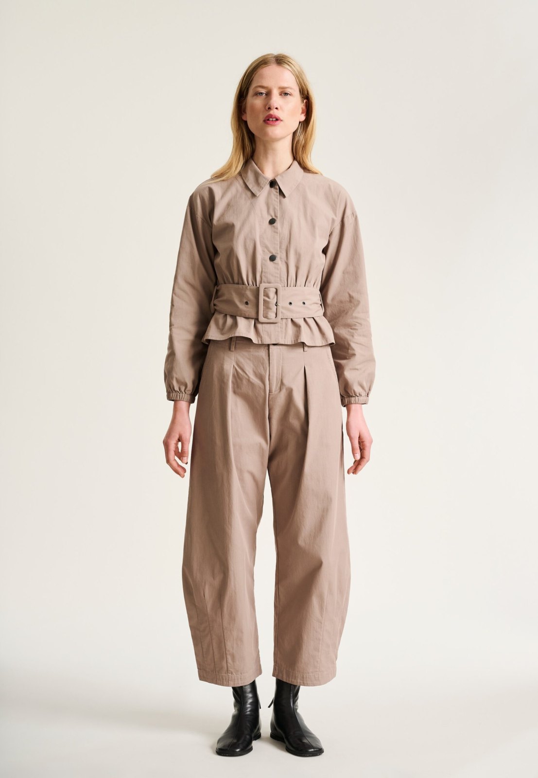 Tazuke Pintuck Trousers Deer 15401