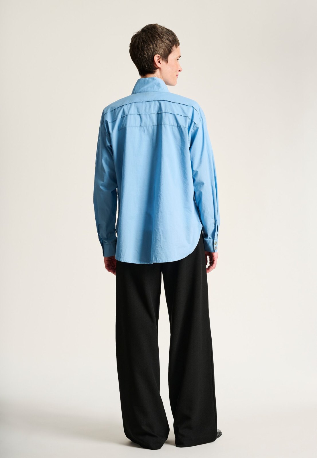 Core Cotton Pintuck Shirt Lake Blue 15303