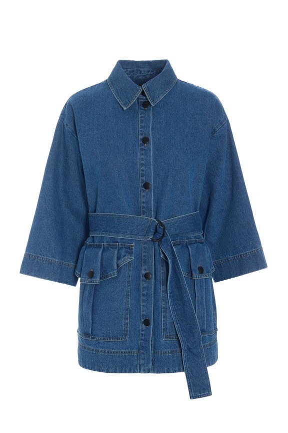 Hayato Long Jacket Blue Denim 15277