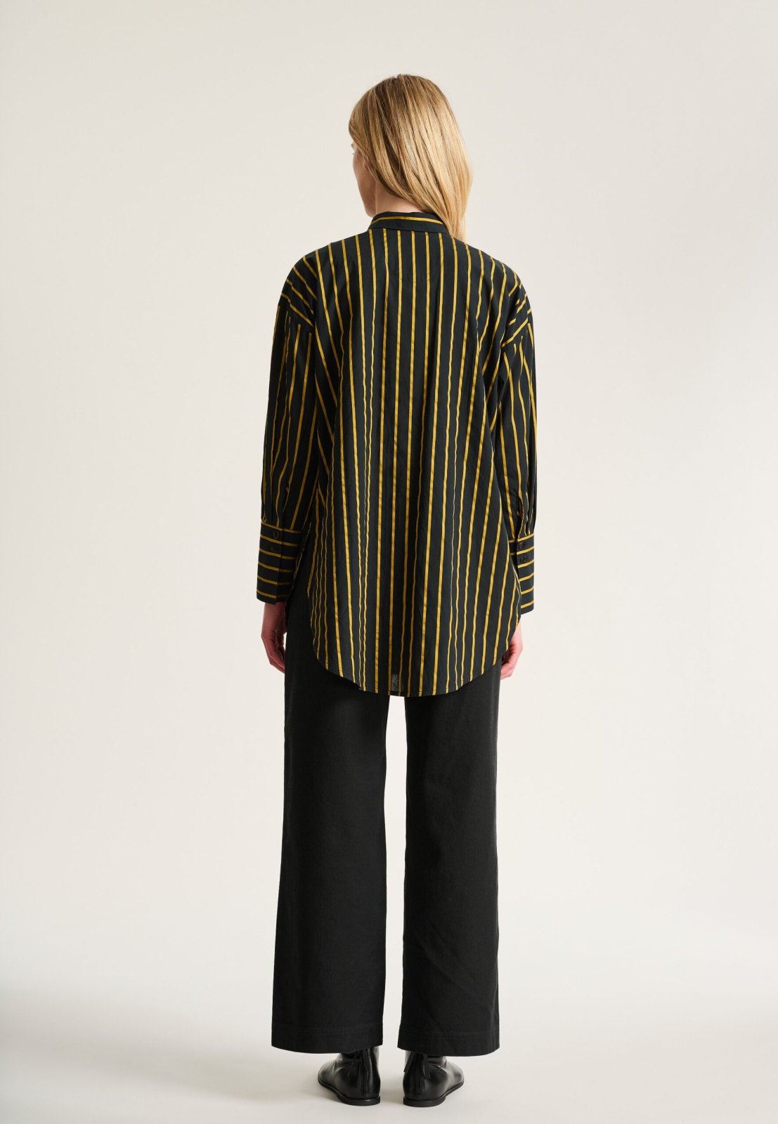 Golden Stripes Oversized Shirt Black Golden Stripes 15310