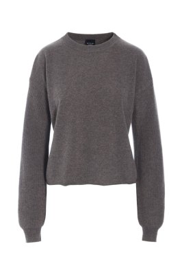 Kumo Cashmere Long Sleeved Blouse Shark Melange 15347