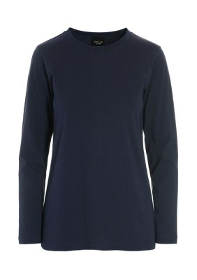 Osaka Organic Cotton Long-sleeved T-shirt Dark Midnight 14461