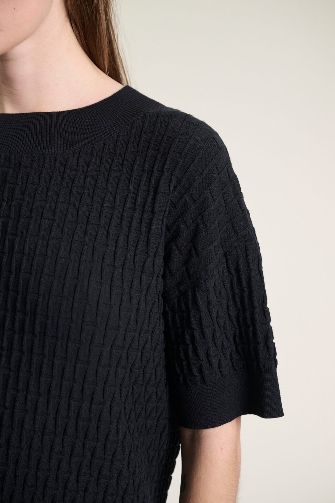 Saku Short-Sleeved Blouse Black 15175