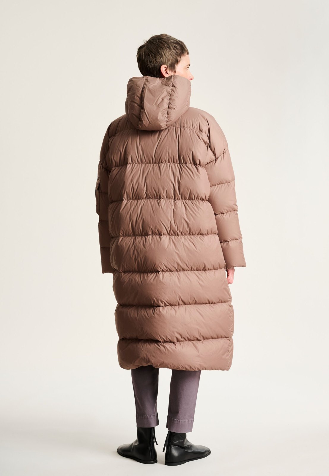 Feather Down Coat With Pockets Deer 15427
