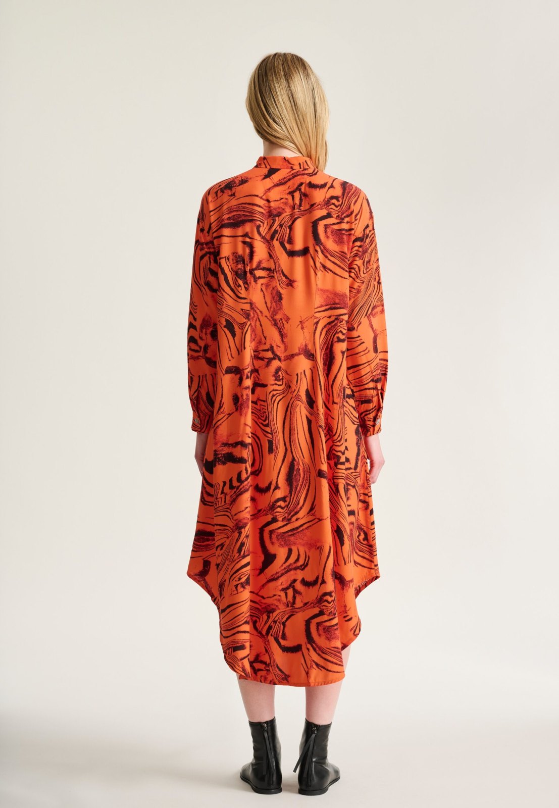 Iki Fsc Shirt Dress Orange Oysters 15338