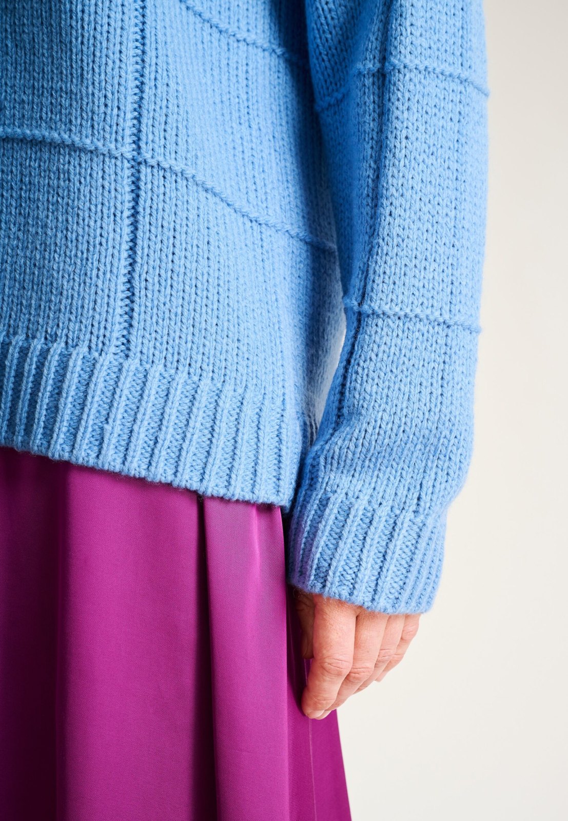 Nitto High-Neck Blouse Lake Blue 15447