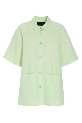 Core Cotton Raglan Shirt Lime Cream 15044