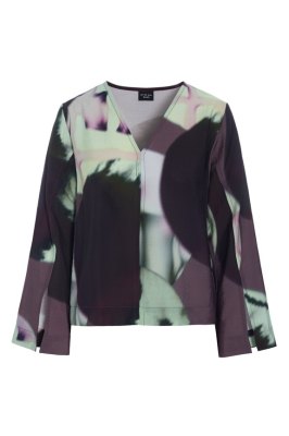 Tsuki V-Neck Blouse Lunar Eclipse 15139