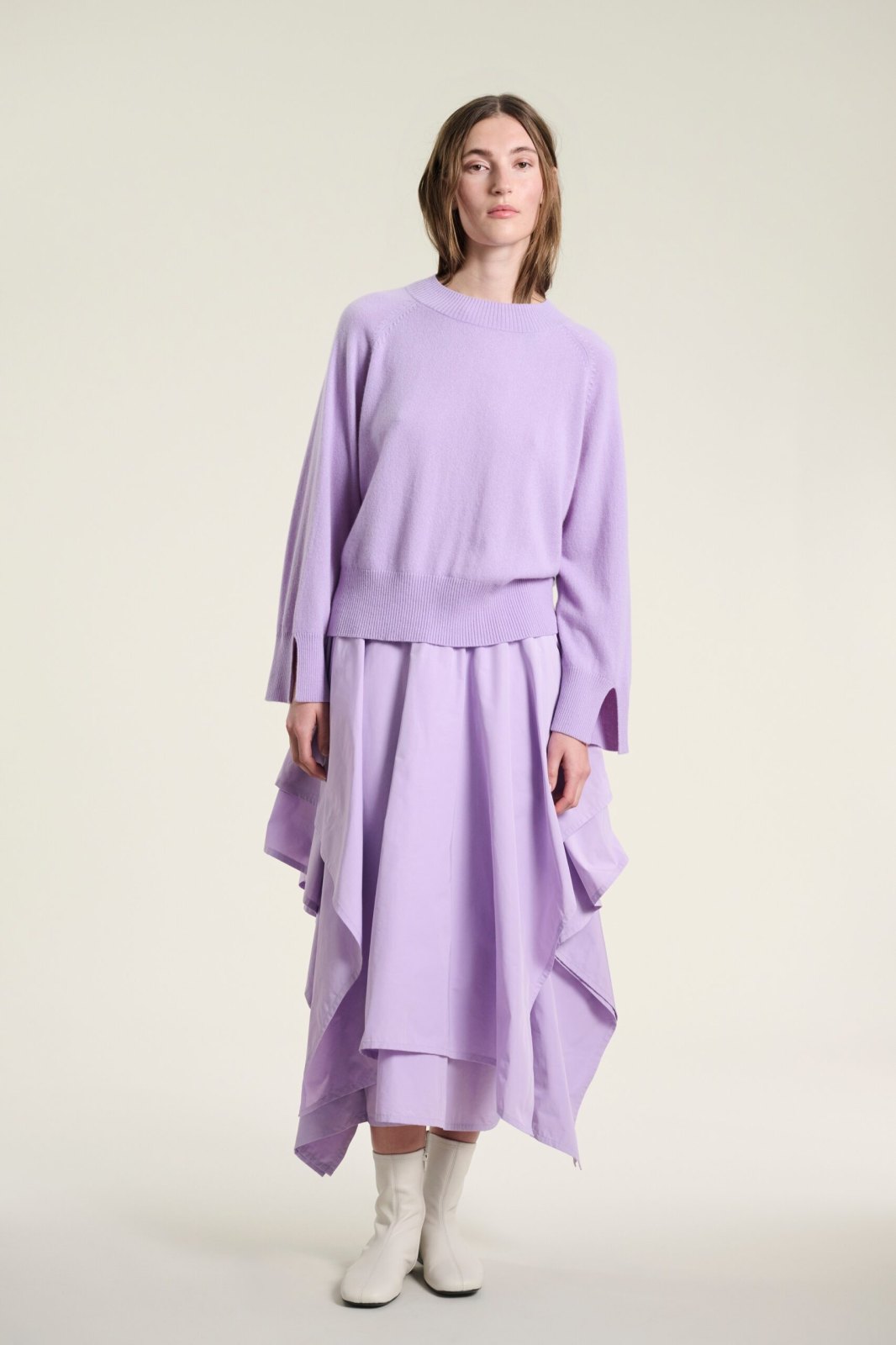 Kumo Cashmere Raglan Blouse Soft Lavender 15089