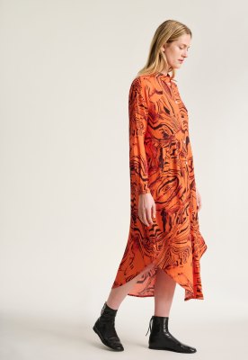 Iki Fsc Shirt Dress Orange Oysters 15338