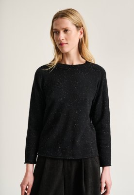 Shinabi Raglan Blouse Black with Sprinkles 15465