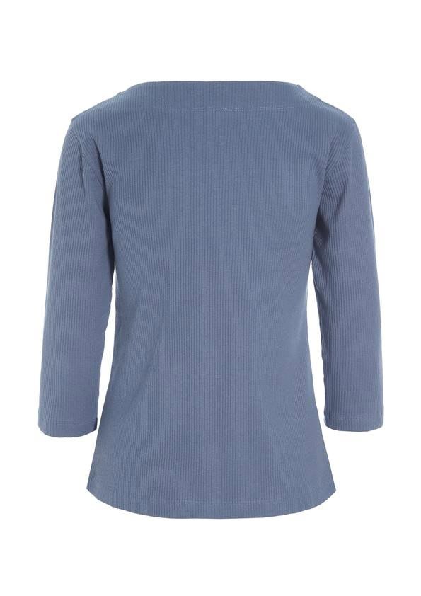 Naibu Rib Blouse with 3/4 sleeves Moonstone14748
