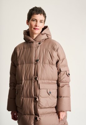 Feather Down Coat With Pockets Deer 15427