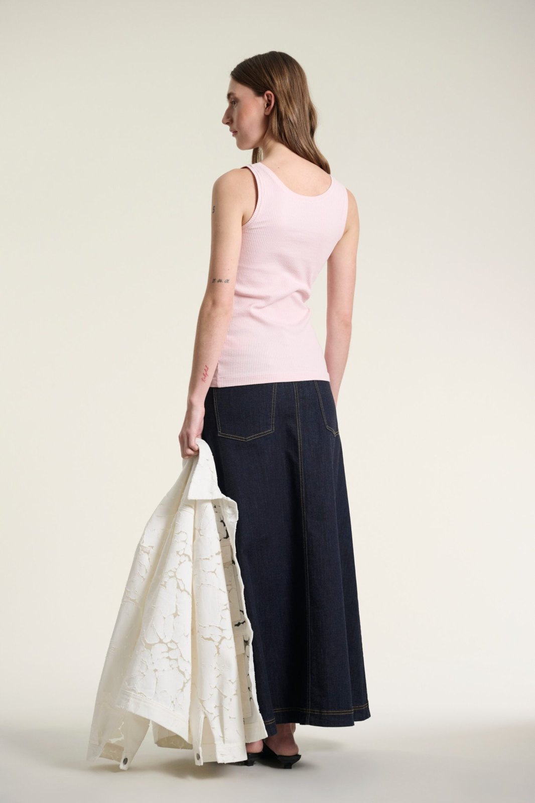Naibu Rib Tank Top Chalk Pink 15073