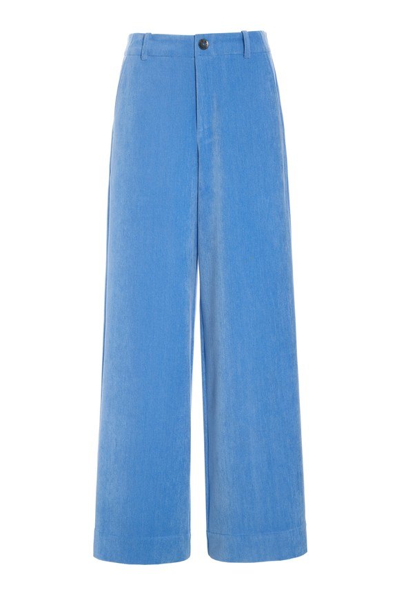 Shinji Long Straight Trousers Lake Blue 15389