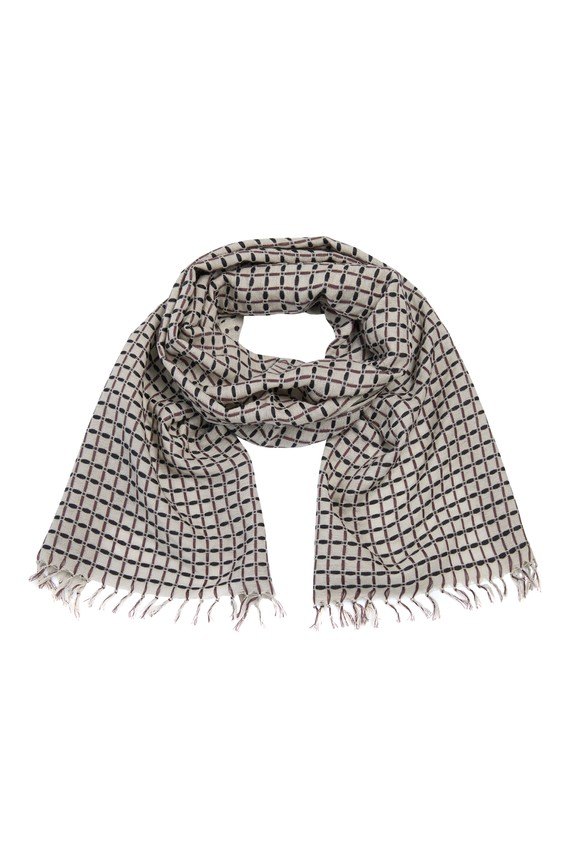 Check Threads Scarf Stone Check Threads 15473